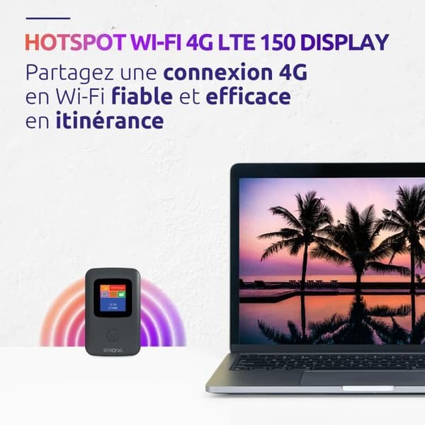 Hotspot 4G - STARK - Uppladdningsbar modem - 150 Mbps - Wi-Fi - Kompatibel med alla SIM-kort