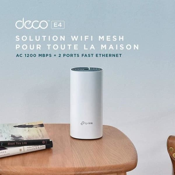 TP-Link Deco WiFi Mesh för hela hemmet, 250 WiFi-täckning, Kompatibel med alla Internetboxar, Deco E4 (3-pack)