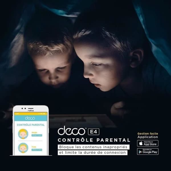 TP-Link Deco WiFi Mesh för hela hemmet, 250 WiFi-täckning, Kompatibel med alla Internetboxar, Deco E4 (3-pack)