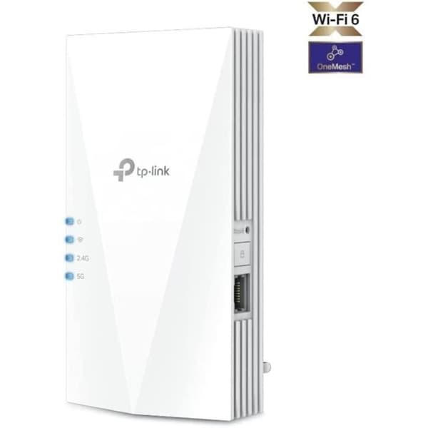 Kraftfull WiFi 6 repeater AX1500 Mbps - TP-Link RE500X - Täcker upp till 100 m² - Dual band - Kompatibel med alla boxar Vit