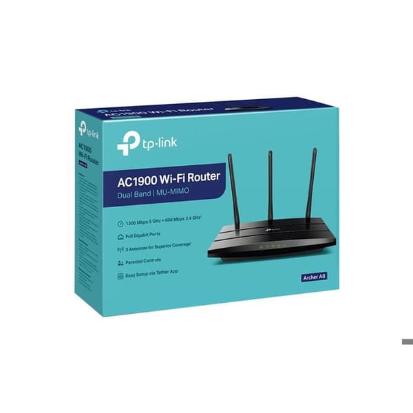 TPLINK AC1900 Trådlös MU-MIMO Wi-Fi AC1900 Trådlös MU-MIMO Wi-Fi-router Svart