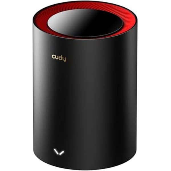Router - CUDY - AX3000 - Wi-Fi 6 - 2,5 Gbps WAN - Mesh-system - Säkert VPN Svart, Röd