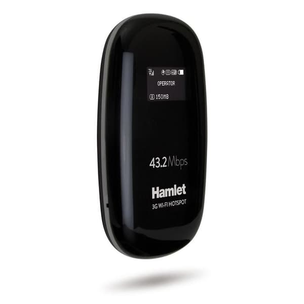 3G-router - HAMLET - HHTSPT3GM42 - OLED-skärm - Fildelning - 10 användare Svart