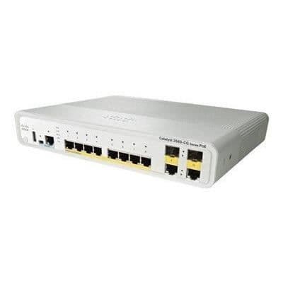 Cisco Catalyst Compact 3560CG 8PC S Switch Hantera 8 x 10/100/1000 + 2 x SFP Dela Skrivbord Dator PoE