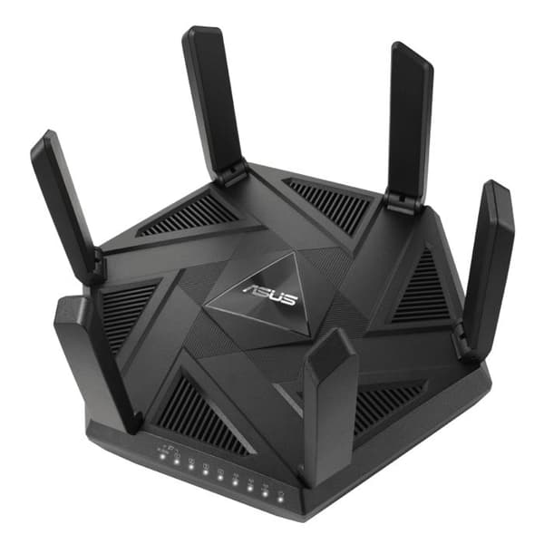 Asus RT-AXE7800 mobil router - Tri-band Wi-Fi 6E - Överföringshastighet 4804 Mbit/s - Vit