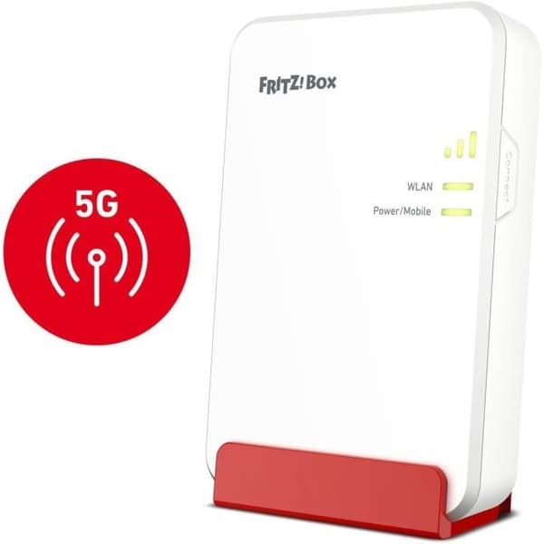 Mobil Router - AVM - Fritz!Box 6860 5G - 1 300 Mbit/s 5G - Wi-Fi 6 upp till 3 000 Mbit/s - PoE+ Vit
