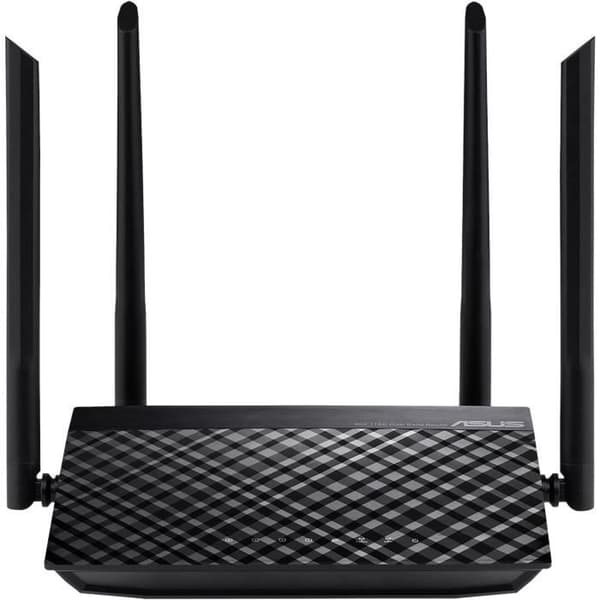 Trådlös router - ASUS - RT-AC1200 v.2 - Dual Band 1200 Mbps AC Wi-Fi-router med 4 externa antenner, 5 Ethernet-portar
