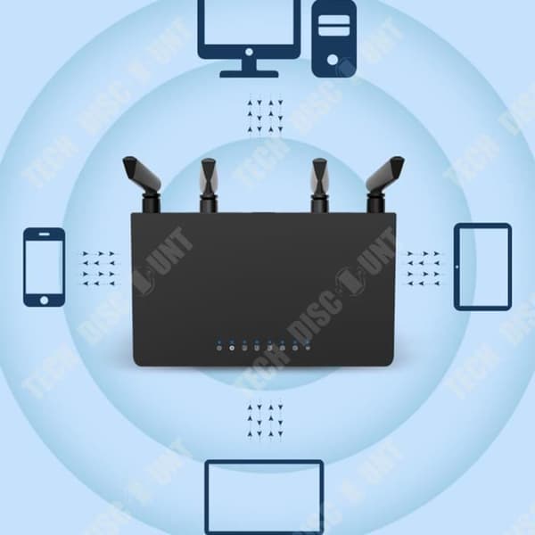 TD® 1200 Megabit trådlösa routrar Dual Band Gigabit Wall Penetration High Bandwidth Multi Hole Cooling
