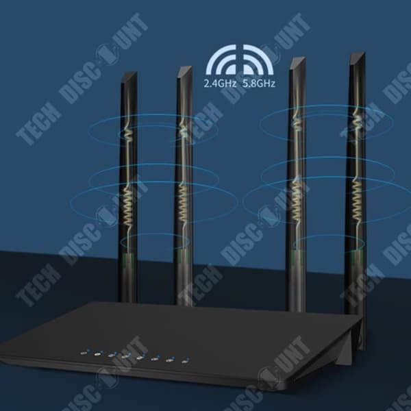 TD® 1200 Megabit trådlösa routrar Dual Band Gigabit Wall Penetration High Bandwidth Multi Hole Cooling