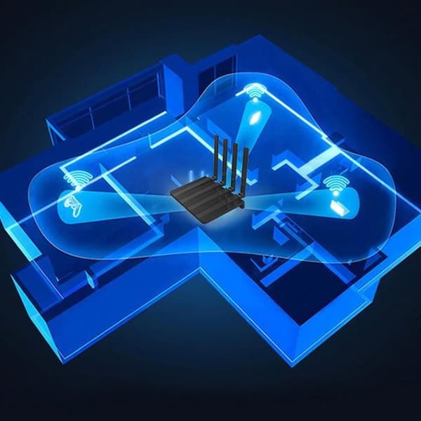 Trådlös router - WiFi6 - Gigabit - 1800 Mbps - Dubbelband - Förbättrad signal