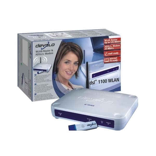 Devolo dsl+ 1100 ADSL modem trådlös router - DEVOLO - 4-ports switch - 802.11b-g