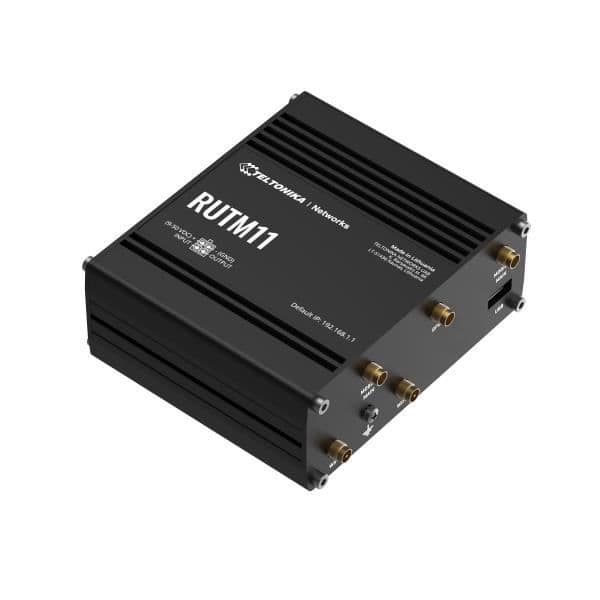 Industriell LTE-router - Teltonika - RUTM11 - 4 RJ45 Gigabit-portar - Dubbelband Wi-Fi - Dubbel SIM Svart