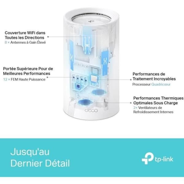 Mesh WiFi 7-router - TP-Link - Deco BE85 - Tri-Band - 19000 Mbit/s - WPA3