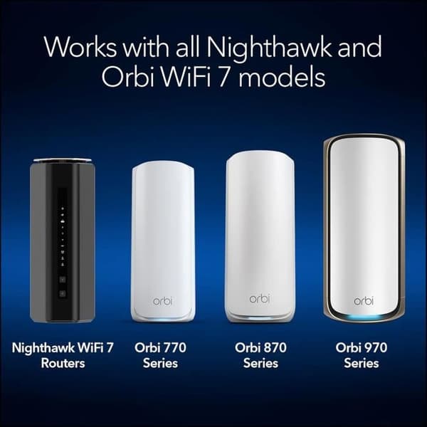 Stöd Mural - Netgear - Orbi RBE97 RS700 - Wi-Fi - Svart - Dimensioner: 27x20,7x10,3 cm