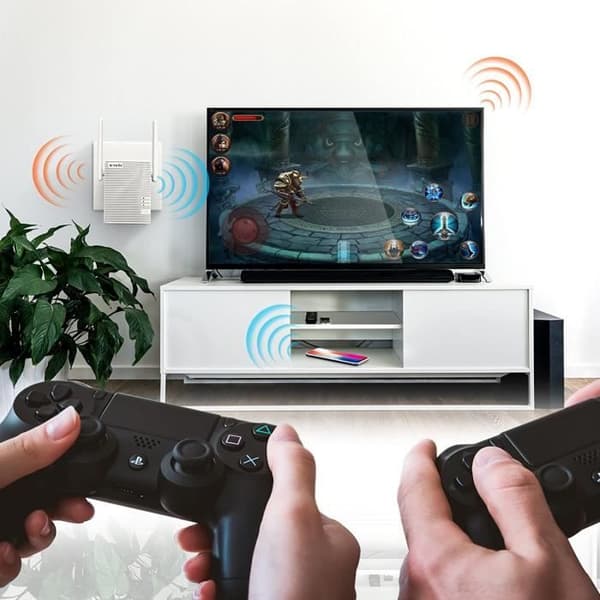 TENDA 1200mbps dual band WiFi repeater, extender, valfri kompatibel Internetbox, dölj SSID, WPS-funktion. A18