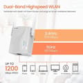 Miniatyrbild 2 av 4: TENDA 1200mbps dual band WiFi repeater, extender, valfri kompatibel Internetbox, dölj SSID, WPS-funktion. A18