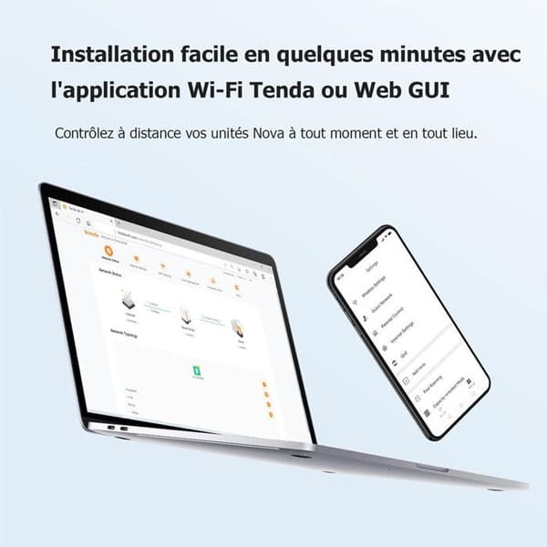 Tenda Nova Mesh EX3 (2 Paket) - Intelligent AX1500 Wi-Fi Mesh Repeater, Mesh Wi-Fi med täckning av 2 till 3 rum