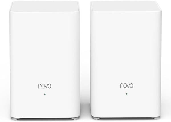 Tenda Nova Mesh EX3 (2 Paket) - Intelligent AX1500 Wi-Fi Mesh Repeater, Mesh Wi-Fi med täckning av 2 till 3 rum