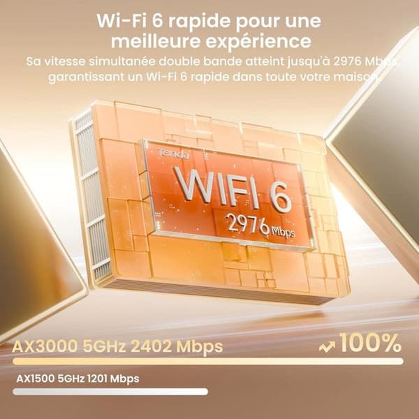 Tenda Mesh WiFi 6 AX3000 Nova EX12 3 Pack - Mesh WiFi-system för hela hemmet