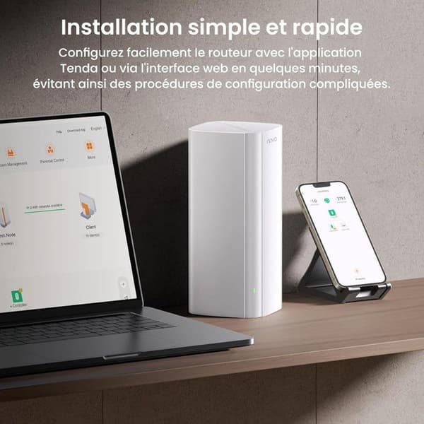 Tenda Mesh WiFi 6 AX3000 Nova EX12 3 Pack - Mesh WiFi-system för hela hemmet