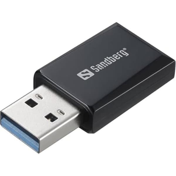 Dongle WiFi - SANDBERG - 134-41 - 1300 Mbit/s - USB 3.0 - Kompakt och portabel Svart