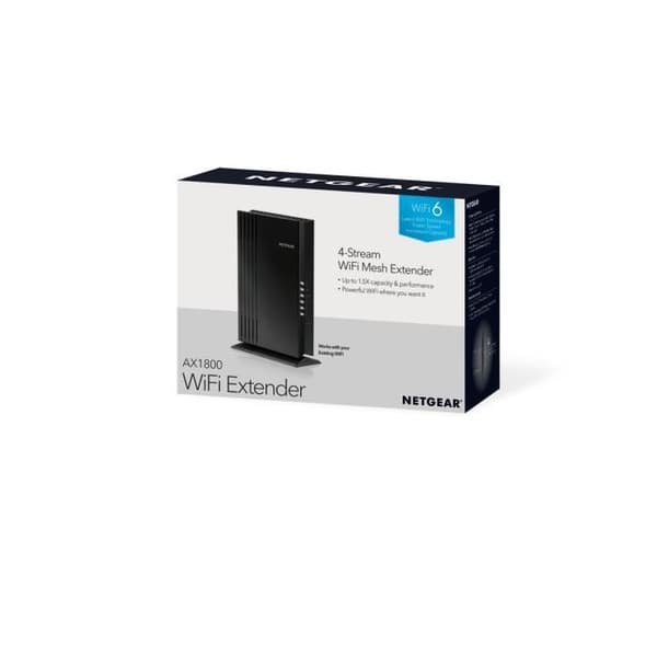 NETGEAR EAX20 WiFi 6 AX1800 Mesh WiFi Range Extender - 4 Gigabit-portar