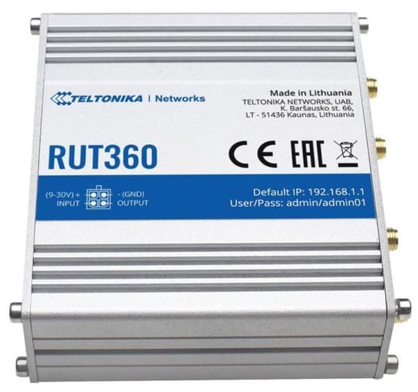 Teltonika Modem - Router - W125944290 - RUT360 LTE Cat6 Router