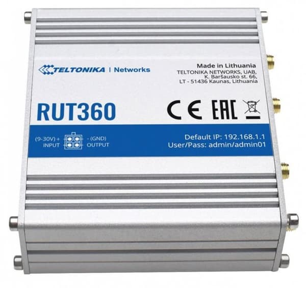 Teltonika Modem - Router - W125944290 - RUT360 LTE Cat6 Router