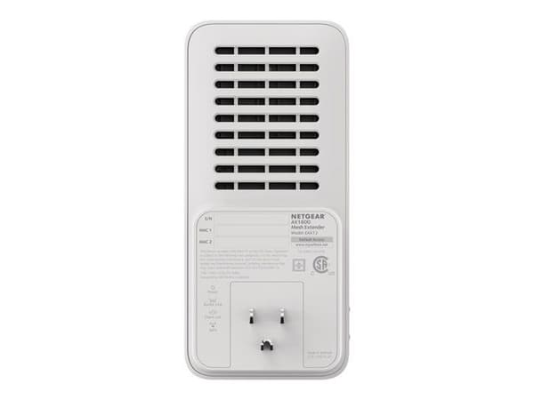 Mesh Wifi 6-repeater - NETGEAR - EAX12 - Täckning upp till 100 m² - Hastighet 1200 Mbit/s - 2,4-5 GHz