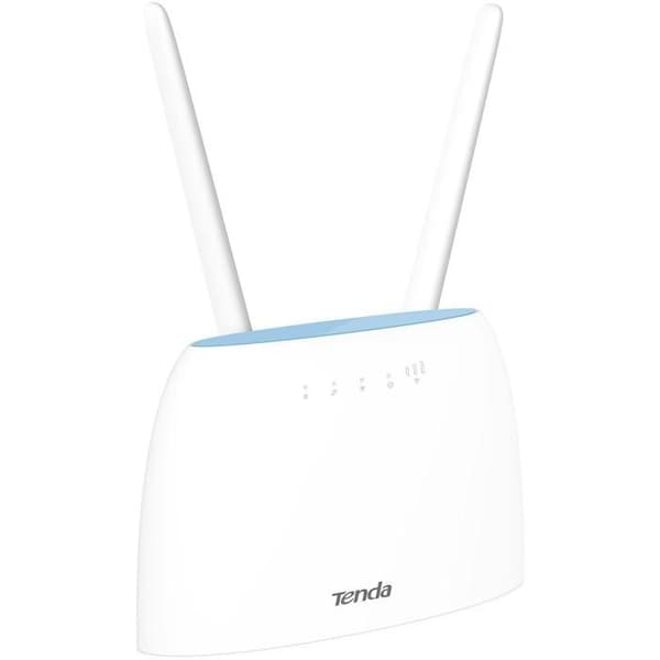 TENDA Router 4g 1200Mbps, simkortport, Ethernetportar, Cat6 300Mbps, AC1200 router enkel installation. 4G09 Vit