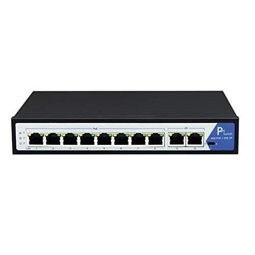 Värde PoE+ 8+2 portar Gigabit Ethernet-switch 21.99.1195 Svart