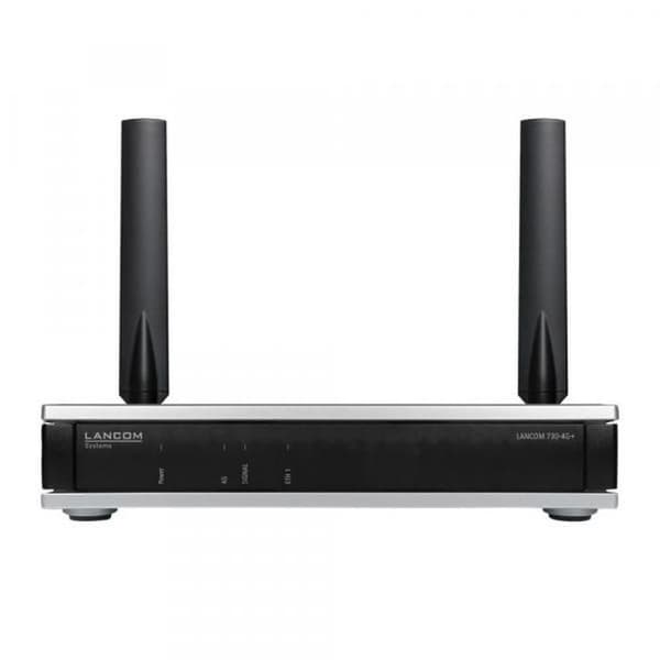 Lancom Systems LANCOM 730-4G+ [EU] - LTE-router med 300 MBit/s LTE-Advanced Unterstützung [CAT.6], abwärtskomp. till HSPA+, Svart, Grå
