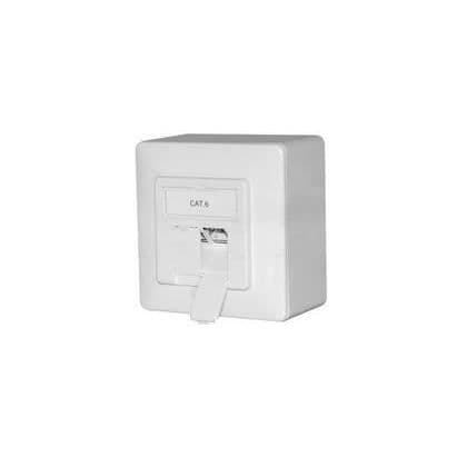Väggbox - DIGITUS - kat.6A (djup) - 2 x RJ45 - skärmad