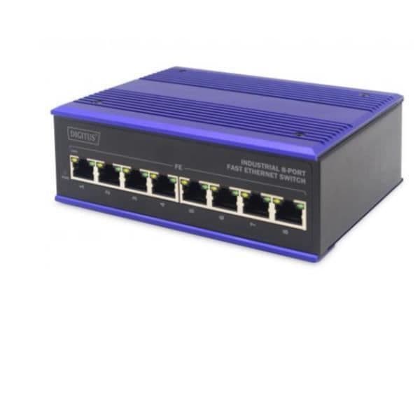 NÄTVERK, Switch, Fristående Switch, Digitus av Assmann Conmutadorgiga Industrial 8 Puertos
