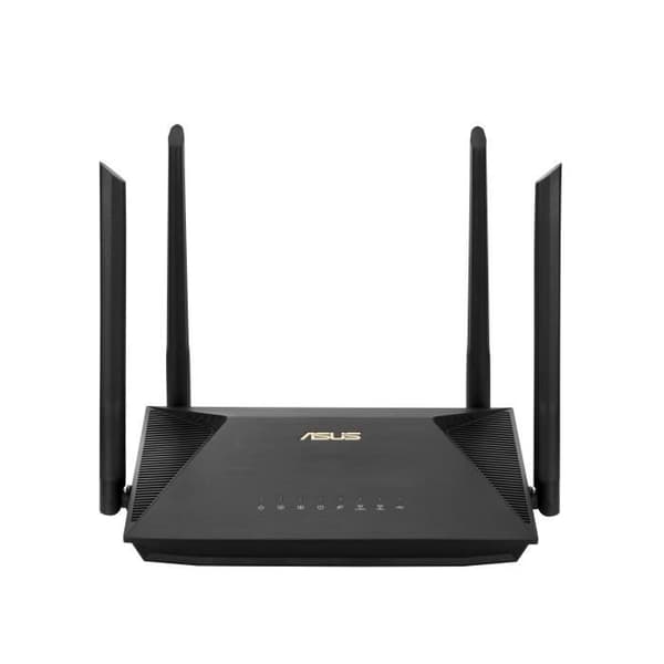 Trådlös router - ASUS - RT-AX1800U - Wi-Fi 6 - Dual-band - Gigabit Ethernet Svart