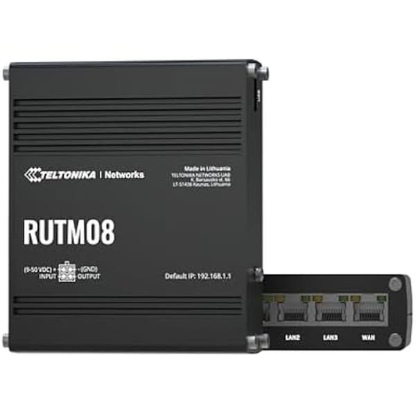 Industriell Ethernet-router - TELTONIKA - RUTM08 - 4 Gigabit-portar - VLAN-hantering - Flera VPN