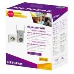 NETGEAR EX3800 AC750 WiFi Repeater, WiFi Booster, Integrerat eluttag, Kompatibel med alla boxar