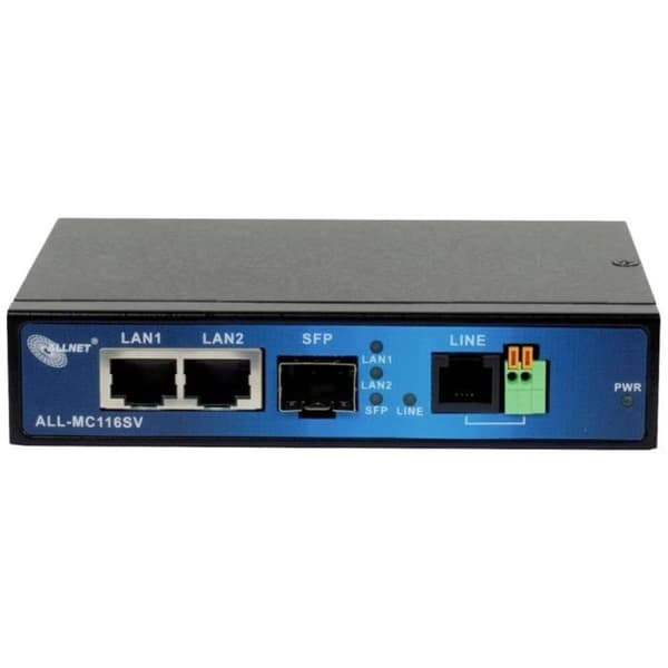VDSL2-modem - ALLNET - ALL-MC116SV - ITU G.992.1 (G.DMT) - Switch med 4 portar - Statisk IP-routing