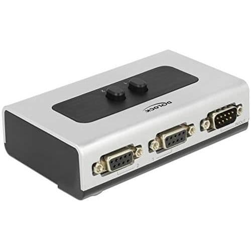 Manuell dubbelriktad switch - DELOCK - 87729 - RS-232 / RS-422 / RS-485 - Kabelansluten - 3-ports switch