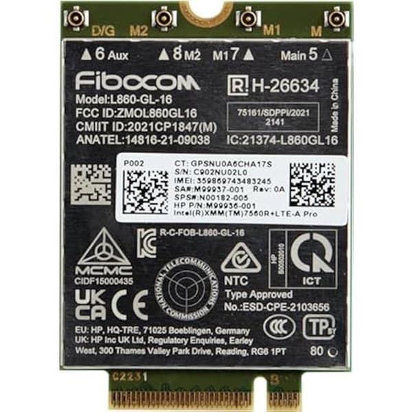 Modem - HP - Xmm 7560 R+ Lte-Advanced Pro Wwan - Hög anslutningshastighet