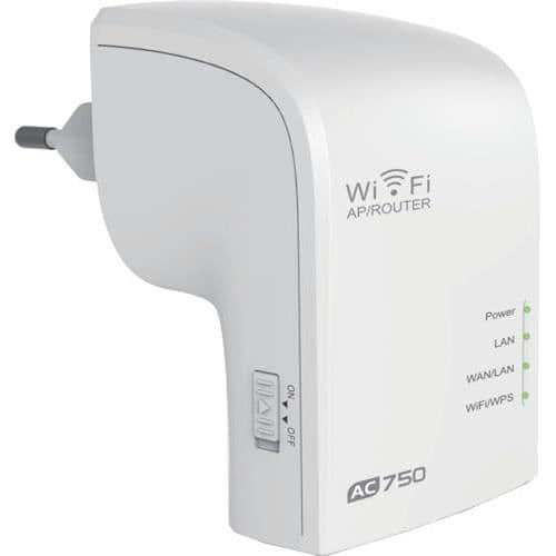 Wavlink WiFi-repeater AC750 Dual Band 750Mbps 2.4GHz och 5GHz Vit