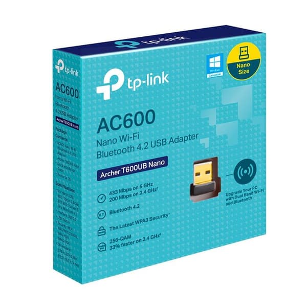 TP-Link ARCHER T600UB NANO USB WLAN-adapter 433Mbps AC Dual Band Svart