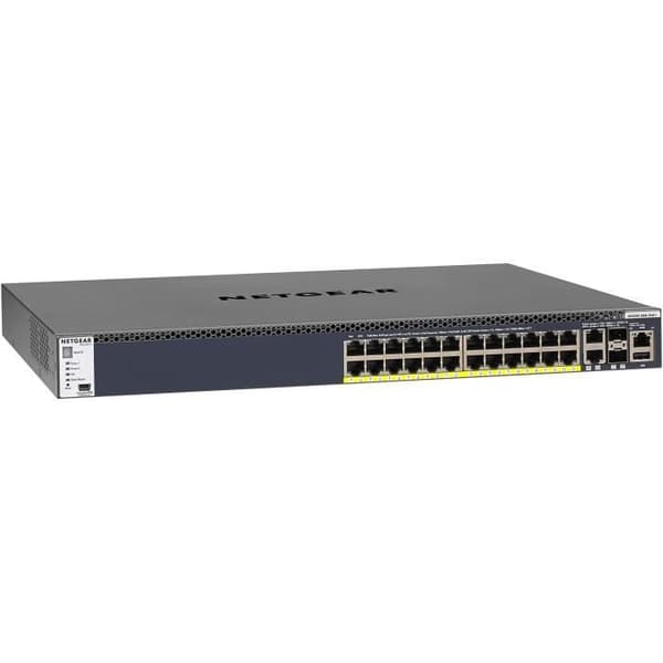Switch - NETGEAR - GSM4328PB-100NES - 28 portar - 1,000W PSU - Hanterbar, stapelbar- USED