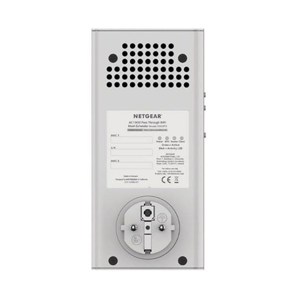 WiFi-repeater - NETGEAR - AC1900 - Dual Band - Filtrerad kontakt - Utvidgad täckning