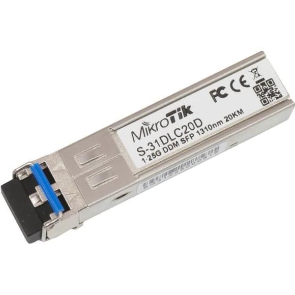Mikrotik S-31DLC20D, 1250 Mbps, SFP, LC, 1310 nm, 20000 m, RB260GS,RB2011LS, RB2011LS-IN, RB2011UAS-IN, RB2011UAS-RM
