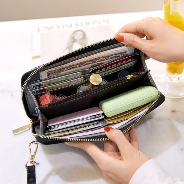 Telefonväska med pekskärm crossbody-väska axelhandväska RFID-blockerande