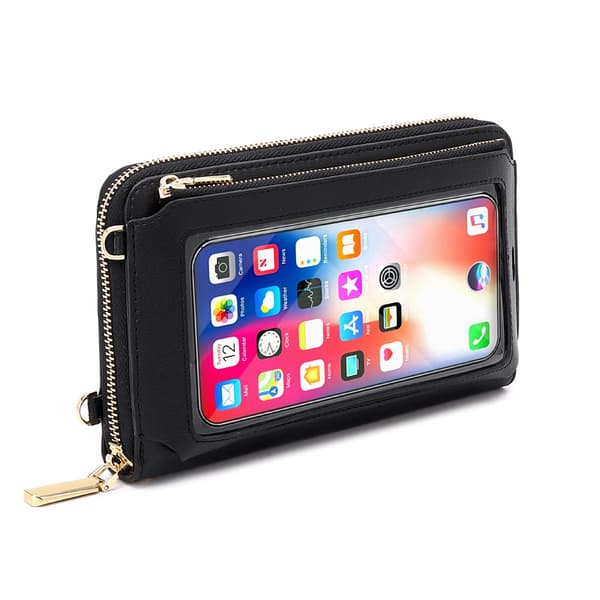 Telefonväska med pekskärm crossbody-väska axelhandväska RFID-blockerande