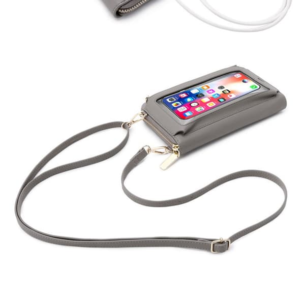 Telefonväska med pekskärm crossbody-väska axelhandväska RFID-blockerande