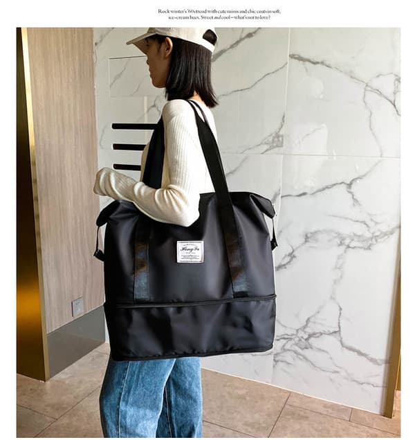 Oxford Cloth Handheld Extendable Tote Tote Bag Vandtæt, udvidelig Tote Bag