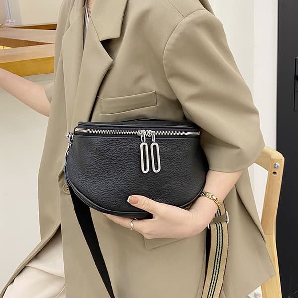 INF Fanny Pack Crossbody brystvesker, bred skulderrem Fasjonabel veske